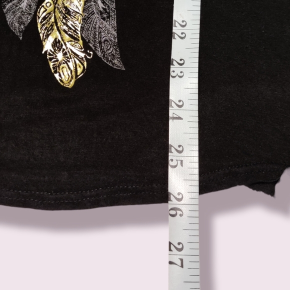 Buttery Soft Black and Gold Moon Dream Catcher Design Shirt - Picture 6 of 10